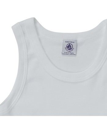 Debardeur enfant garcons Petit Bateau NATHAN Blanc