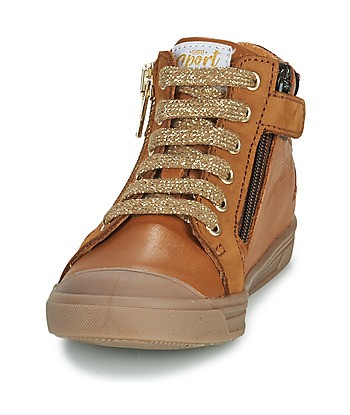 Baskets montantes enfant filles GBB ISOBEL Marron