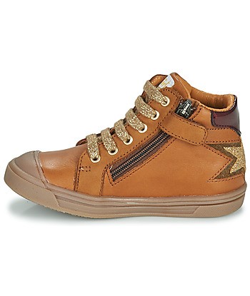 Baskets montantes enfant filles GBB ISOBEL Marron