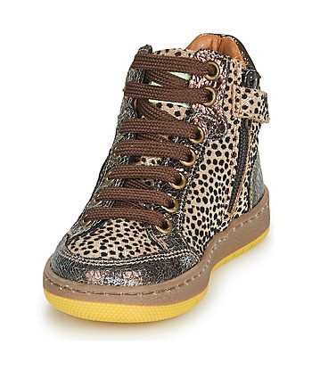 Baskets montantes enfant filles GBB SEPHY Marron