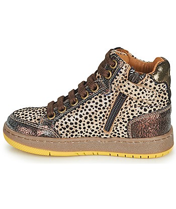 Baskets montantes enfant filles GBB SEPHY Marron