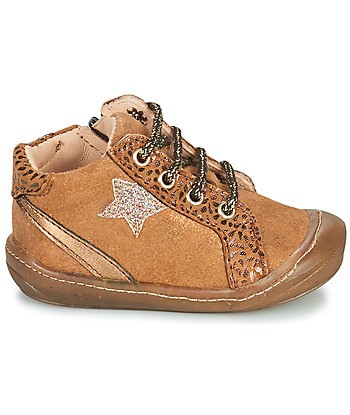 Baskets montantes enfant filles GBB EDITHE FLEX Marron