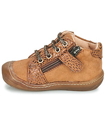 Baskets montantes enfant filles GBB EDITHE FLEX Marron