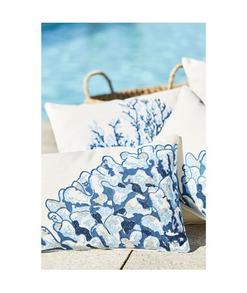 Housses de coussins Côté Table CORFOU Bleu