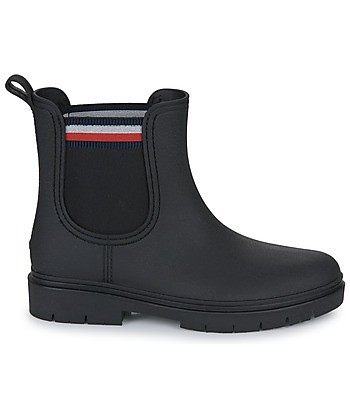 Bottes femmes Tommy Hilfiger Rain Boot Ankle Elastic Noir