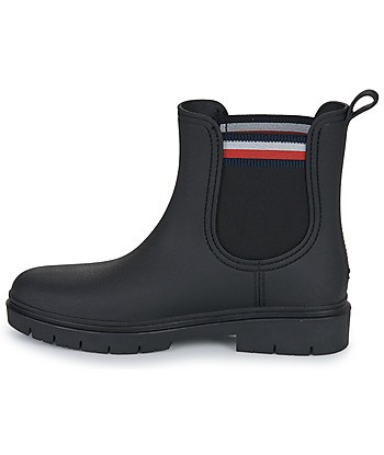 Bottes femmes Tommy Hilfiger Rain Boot Ankle Elastic Noir
