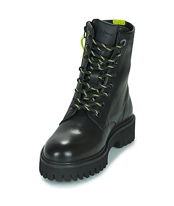 Boots femmes Pepe jeans TRUCKER LACES W Noir