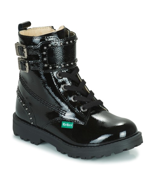 Boots enfant filles Kickers GROOROCK Noir