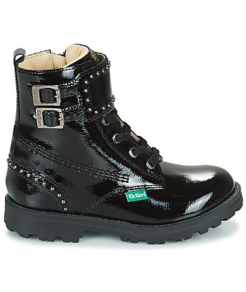Boots enfant filles Kickers GROOROCK Noir