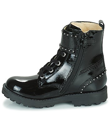 Boots enfant filles Kickers GROOROCK Noir
