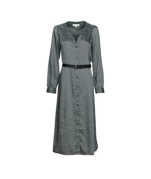 Robe femmes MICHAEL Michael Kors MK LOGO TIE MIDI DRS Noir