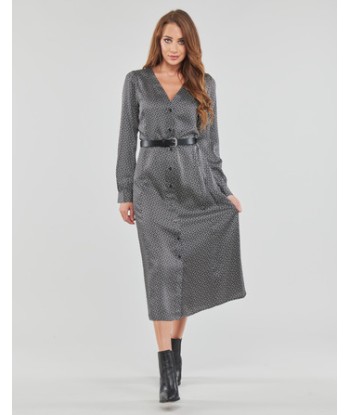 Robe femmes MICHAEL Michael Kors MK LOGO TIE MIDI DRS Noir