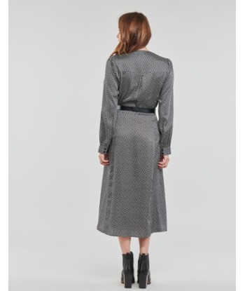 Robe femmes MICHAEL Michael Kors MK LOGO TIE MIDI DRS Noir