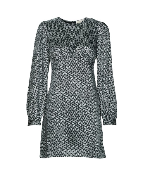 Robe courte femmes MICHAEL Michael Kors MK LOGO TIE HT MINI DRESS Noir