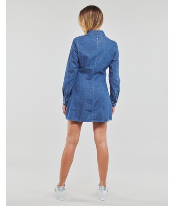 Robe courte femmes Tommy Jeans TJW DENIM RUCHE DRESS Bleu