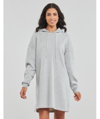 Robe courte femmes Pieces PCCHILLI LS SWEAT DRESS Gris