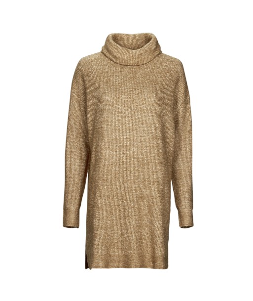 Robe courte femmes Vila VICILIA ROLLNECK L/S KNIT TUNIC/SU Beige