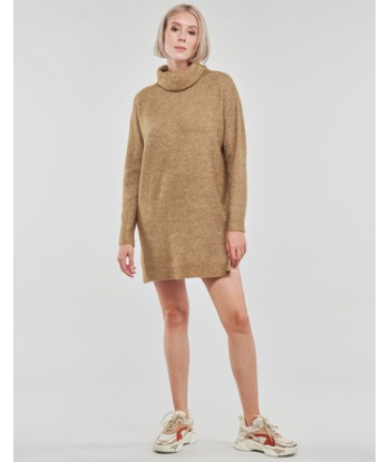 Robe courte femmes Vila VICILIA ROLLNECK L/S KNIT TUNIC/SU Beige