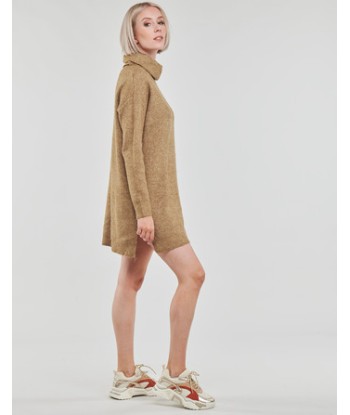 Robe courte femmes Vila VICILIA ROLLNECK L/S KNIT TUNIC/SU Beige