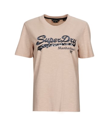 T-shirt femmes Superdry VINTAGE LOGO BOROUGH TEE Beige