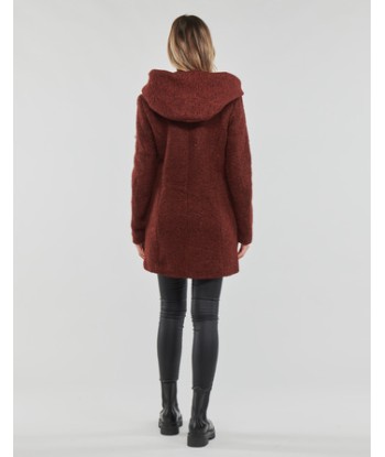 Manteau femmes Only ONLSEDONA BOUCLE WOOL COAT OTW NOOS Rouge
