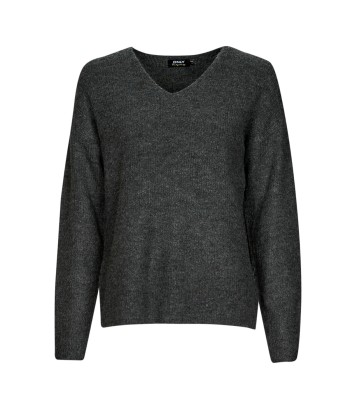 Pull femmes Only ONLCAMILLA V-NECK L/S PULLOVER KNT NOOS Gris