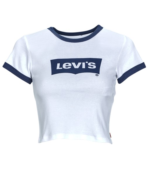 T-shirt femmes Levis GRAPHIC RINGER MINI TEE Blanc
