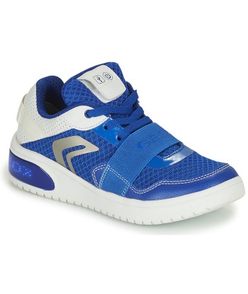 Baskets basses enfant garcons Geox J XLED B. B - MESH+GEOBUCK Marine