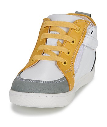 Baskets montantes enfant garcons Little Mary CAMILLE Blanc