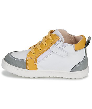 Baskets montantes enfant garcons Little Mary CAMILLE Blanc