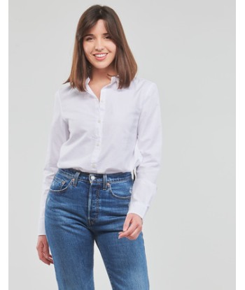 Chemise femmes Pieces PCIRENA LS OXFORD SHIRT Blanc