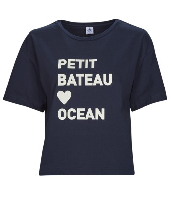 T-shirt femmes Petit Bateau A06TM04 Marine