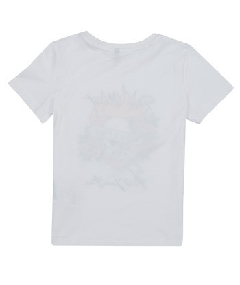 T-shirt enfant filles Only KOGALICE-REG-S/S-BURNING-TOP-BOX-JRS Blanc