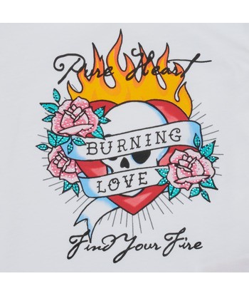 T-shirt enfant filles Only KOGALICE-REG-S/S-BURNING-TOP-BOX-JRS Blanc