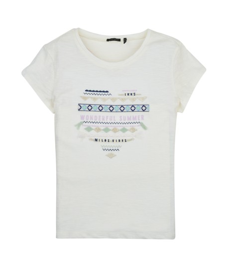 T-shirt enfant filles Ikks XW10272 Blanc