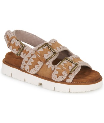 Sandales femmes Mou BIO TWO BUCKLES AND BACK STRAP Marron