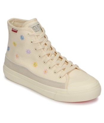 Baskets montantes femmes Levis SQUARE HIGH S Beige