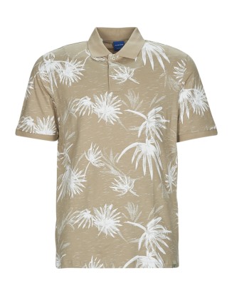 Polo hommes Jack & Jones JORCRAYON AOP POLO SS Beige