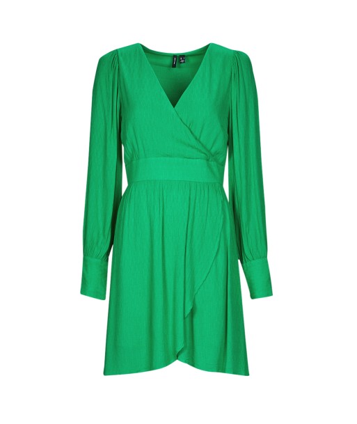 Robe courte femmes Vero Moda VMPOLLIANA LS SHORT DRESS WVN Vert