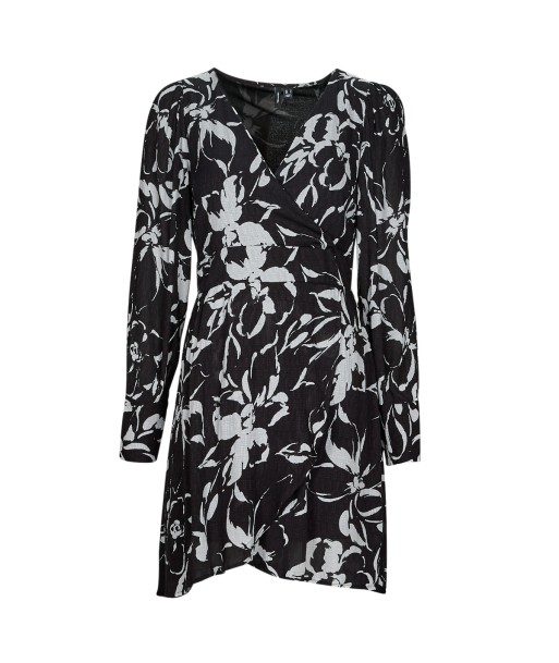 Robe courte femmes Vero Moda VMPOLLIANA LS SHORT DRESS WVN Noir