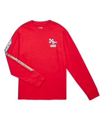 T-shirt enfant garcons Vans HOLE SHOT LS Rouge