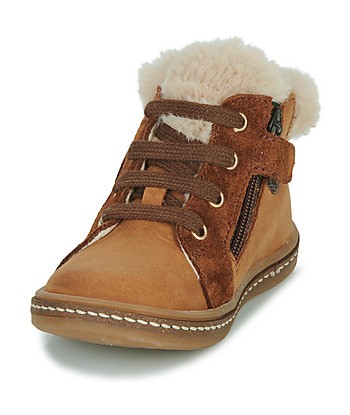 Baskets montantes enfant filles GBB JUNA Marron