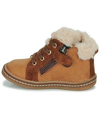 Baskets montantes enfant filles GBB JUNA Marron