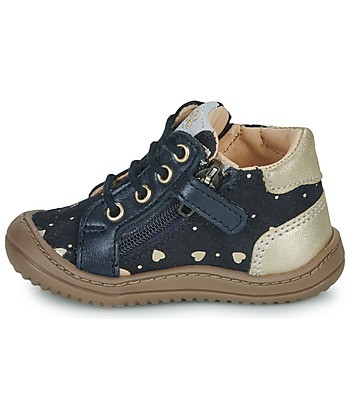 Baskets montantes enfant filles GBB FLEXOO ZIPETTE Bleu