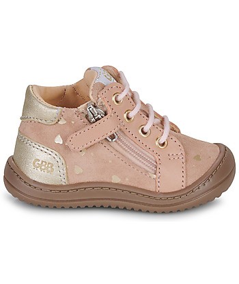 Baskets montantes enfant filles GBB FLEXOO ZIPETTE Rose