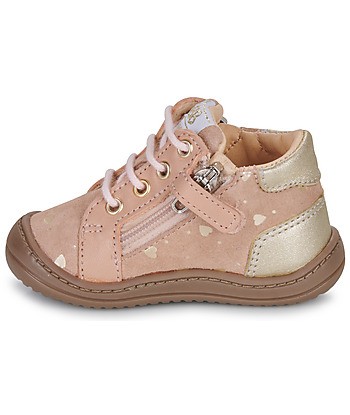 Baskets montantes enfant filles GBB FLEXOO ZIPETTE Rose