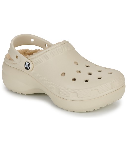 Sabots femmes Crocs Classic Platform Lined Clog W Beige