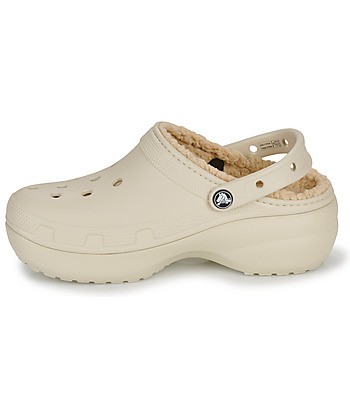 Sabots femmes Crocs Classic Platform Lined Clog W Beige