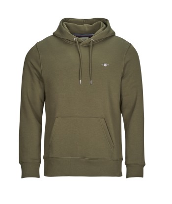 Sweat-shirt hommes Gant REG SHIELD HOODIE Kaki