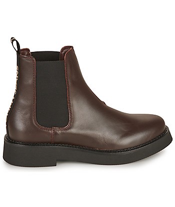 Boots femmes Tommy Jeans TJW CHELSEA FLAT BOOT Marron